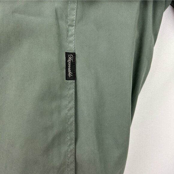 Faconnable Jacket Men Large Green Fullzip Dad Casual Bomber Coat Windbreaker Y2K - Picture 16 of 16